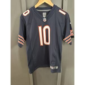 Nike NFL Chicago Bears Mitchell Trubisky #10 navy blue game jersey - Boys Large
